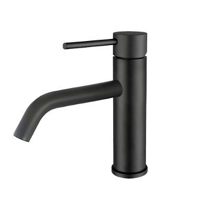Torneira de Água Fria Bica Baixa de Mesa Aço Inox Black Matte DP9101