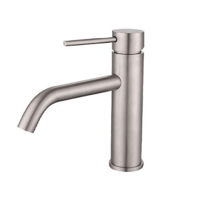 Torneira de Água Fria Bica Baixa de Mesa Aço Inox Escovado DP8101 Estilo Metais