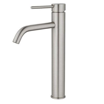 Torneira Misturador Monocomando Bica Alta de Mesa Inox Escovado DP8202