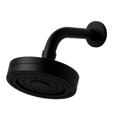 Chuveiro Redondo ABS DP9720P Autolimpante de Parede Black Matte Estilo Metais