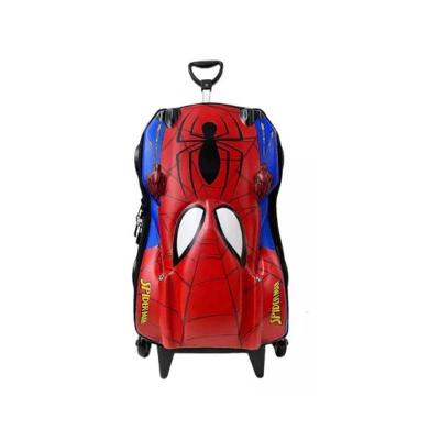 Mochila Escolar Homem Aranha 3D com Carrinho e Rodas em EVA OEM