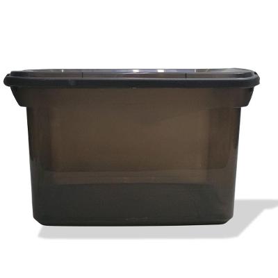 Organizador de Plástico SR941-20 29L Empilhável com Tampa Grafite Sanremo