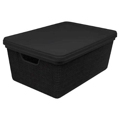 Organizador 1,8L de Plástico Multiuso para Cozinha Preto Jaguar