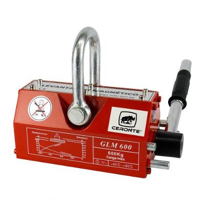Levantador Magnético GLM 600 600KG Manual com Ímãs de Neodímio e Trava de Alavanca Ceronte