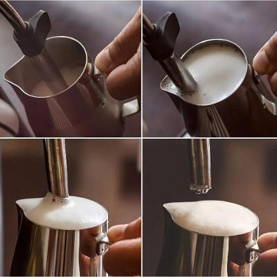 Leiteira Pitcher Espumador Aço Inox 350ML para Café Prata Day Days
