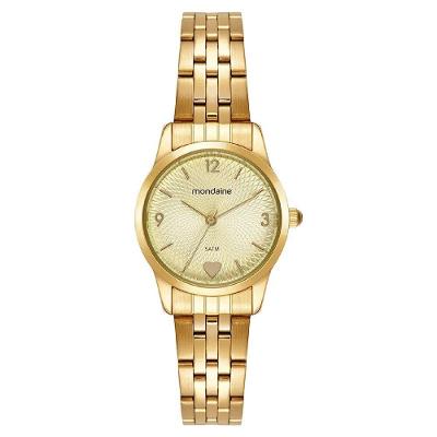 Kit Relógio Mondaine 99918LPMKDE1K1 Aço Inoxidável Dourado Feminino