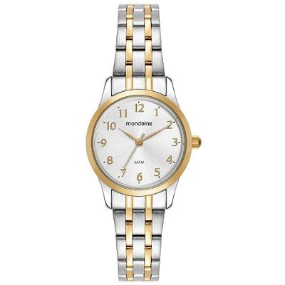 Kit Relógio Feminino 99913LPMKBE3K1 Aço Inox Bicolor Dourado Mondaine