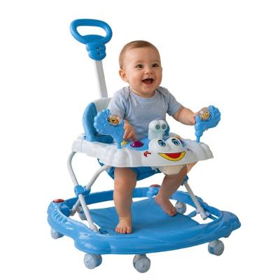 Andador Infantil com Empurrador Interativo Brinquedos Azul Unitoys