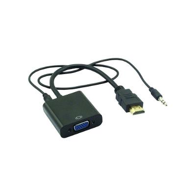 Cabo Conversor HDMI para VGA com Áudio P2 1080P Preto Grupo MXT