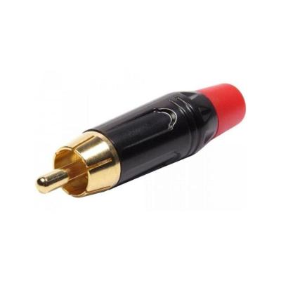 Plug RCA Metálico Storm PGRC0022 para Áudio com Ponta Gold Preto