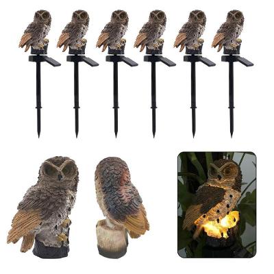 Kit 6 Luminárias Solares Coruja SU-CORU LED IP65 Marrom AB Mídia