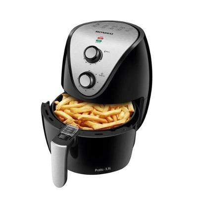 Fritadeira Air Fryer Mondial AF-30-I 3,5L 1500W Preto e Inox 110V