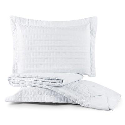 Kit Cobre Leito Venice Casal 3 Peças Percal 100% Algodão Branco Lilly Home Enxovais