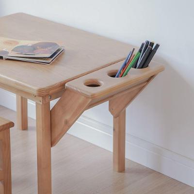 Mesa Infantil Alecrim Madeira Maciça Amêndoa Cubomob