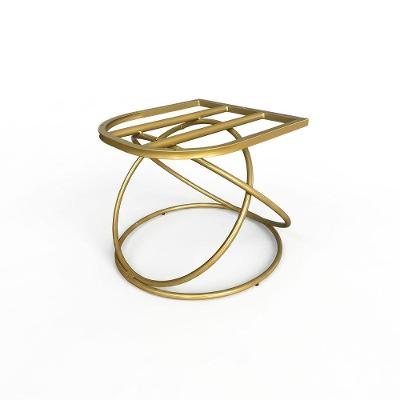 Base para Poltrona Aramada em Aço Estrutura Metálica Dourado Mobília Decor