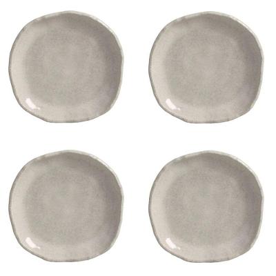 Conjunto de Pratos de Sobremesa Orgânico Eco Calcita Stoneware Off White Porto Brasil