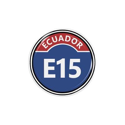 Adesivo Resinado Ecuador E15 Alto Relevo 3D Premium Brilhante Teu Adesivo