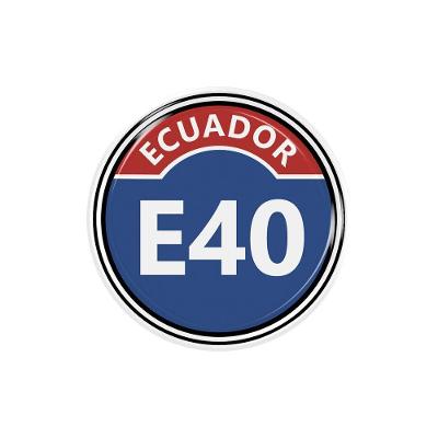 Resinado Ecuador E40 Alto Relevo 3D Premium Brilhante Autocolante Teu Adesivo