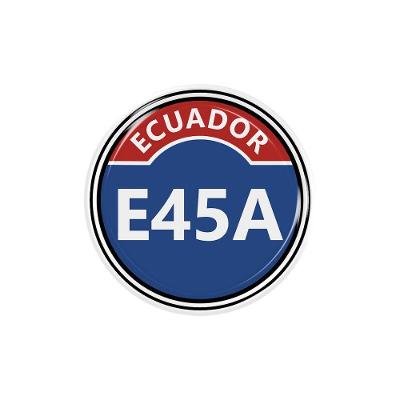 Resinado Ecuador E45a Alto Relevo 3D Premium Brilhante Autocolante Teu Adesivo