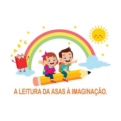 Adesivo Decorativo Infantil Leitura Imaginação Vinil Transparente Teu Adesivo