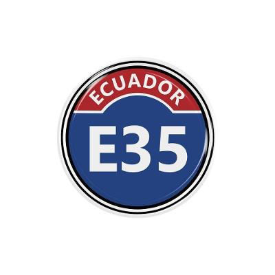 Adesivo Resinado Ecuador E35 Alto Relevo 3D Premium Brilhante Teu Adesivo