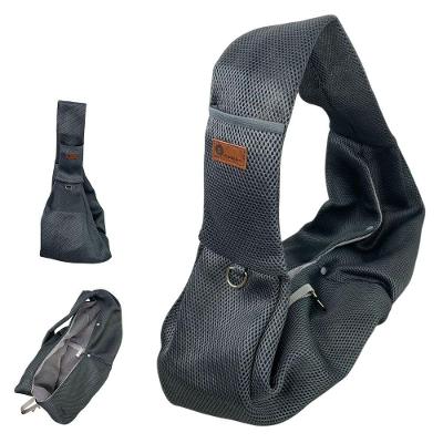 Bolsa de Transporte Pet Braslu BSL3907 Sling Cães e Gatos Poliéster Cinza
