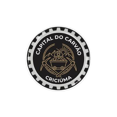 Adesivo Resinado 3D AR-651 Capital do Carvão Criciúma SC Teu Adesivo