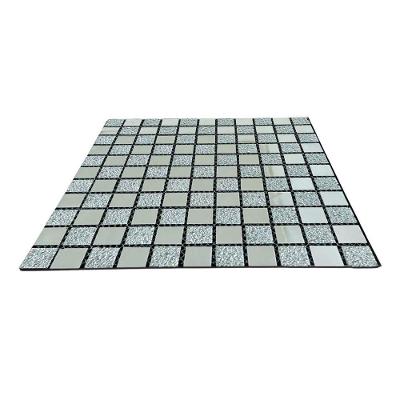 Pastilha Adesiva BSL3855 de Vidro Geométrica Autocolante Prata Braslu