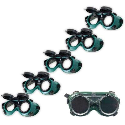 Kit 5 Óculos de Solda BSL3263 Dupla Lente Articulável Verde Braslu