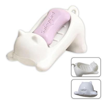 Saboneteira BSL3817 Gatinho ABS Drenagem Rápida Banheiro Branco Braslu