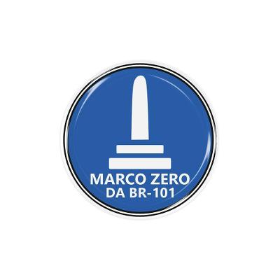 Adesivo Resinado Marco Zero BR-101 Turismo 3D Premium PVC Teu Adesivo