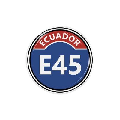 Resinado Ecuador E45 Alto Relevo 3D Premium Brilhante Autocolante Teu Adesivo