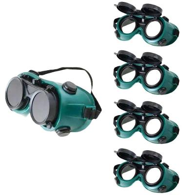 Kit 4 Óculos de Solda BSL3263 Dupla Lente Articulável Verde Braslu