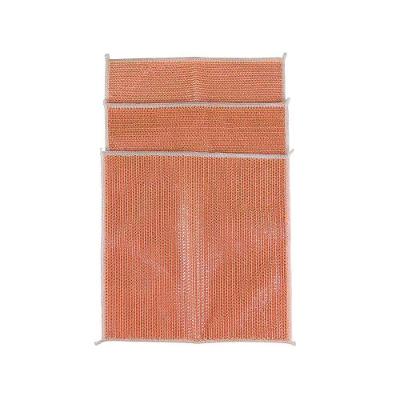 Kit 3 Panos Multiuso Aramados BSL3865 Microfibra Limpeza Laranja Braslu