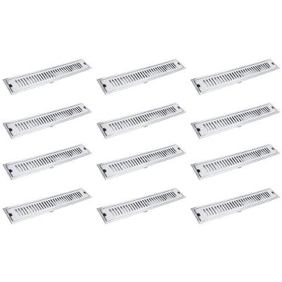 Kit 12 Ralos Lineares Inox 60cm BSL3601 Anti Odor Anti Inseto Braslu