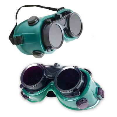 Kit 2 Óculos de Solda BSL3263 Dupla Lente Articulável Verde Braslu