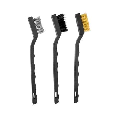 Jogo de Escovas de Aço Mini GB59206 Limpeza Remocao de Ferrugem Tintas Sujeiras Preto Mbtools