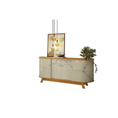 Buffet Monaco 4 Portas 2 Gavetas MDP 183cm Cumaru-opala Madetec Móveis