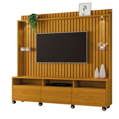 Estante Home Theater Absoluto 190cm MDF-MDP Naturale Carmolar Móveis