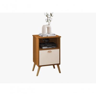 Mesa de Cabeceira Maragogi 1 Gaveta MDF-MDP Cinamomo-off Sal Movelaria