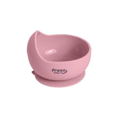 Freso Baby Tigela Alimentação Infantil Blw Silicone Livre Bpa Ventosa Fácil Higienização Rosa