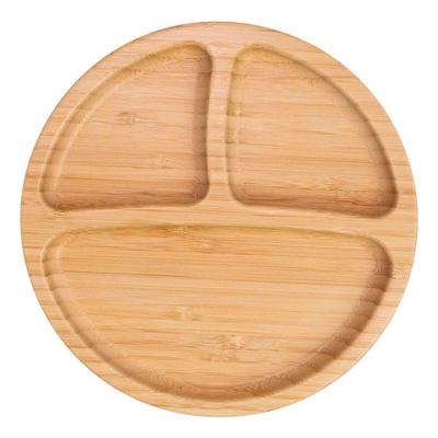 Freso Baby Prato De Bambu Ecológico Com Divisória E Ventosa Para Introdução Alimentar Bebê Freso Baby Verde