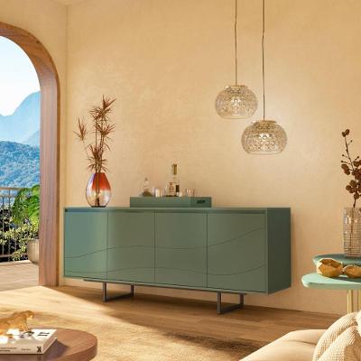 Buffet Aparador Serra do Mar 4 Portas 3 Prateleiras MDF Verde Menta Artely