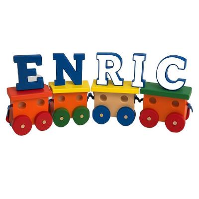 Trenzinho Decorativo MDF Nome Personalizado Multicolorido Infantil