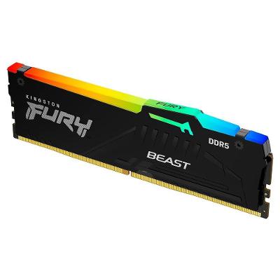 Memória RAM Kingston Fury Beast DDR5 16GB 5200MHz RGB Preto