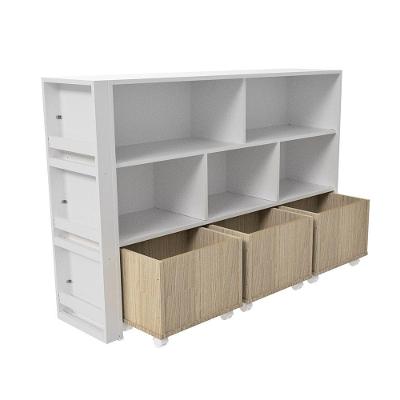 Organizador Infantil Napoleão Baús e Porta Livros MDF Branco Woodcore