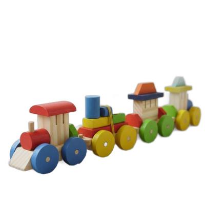 Trenzinho Comboio Multicolorido 4 Peças Madeira MDF Artesanal