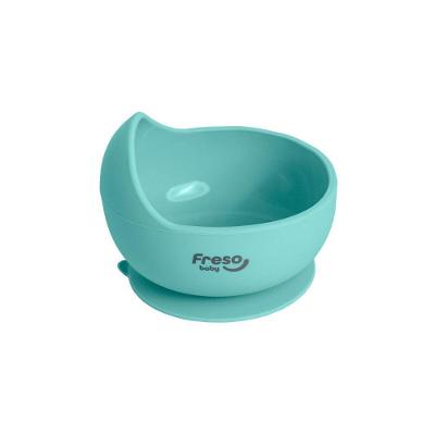 Freso Baby Tigela Alimentação Infantil Blw Silicone Livre Bpa Ventosa Antibacteriano Verde