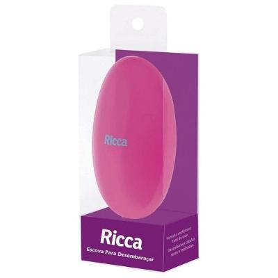 Escova de Cabelo Flex Hair No 118 Cerdas Dupla Altura Desembaraço sem Dor Rosa e Roxa Ricca