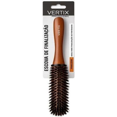 Escova de Cabelo No 258 Finalização Cerdas Mistas Madeira para Penteados Vertix